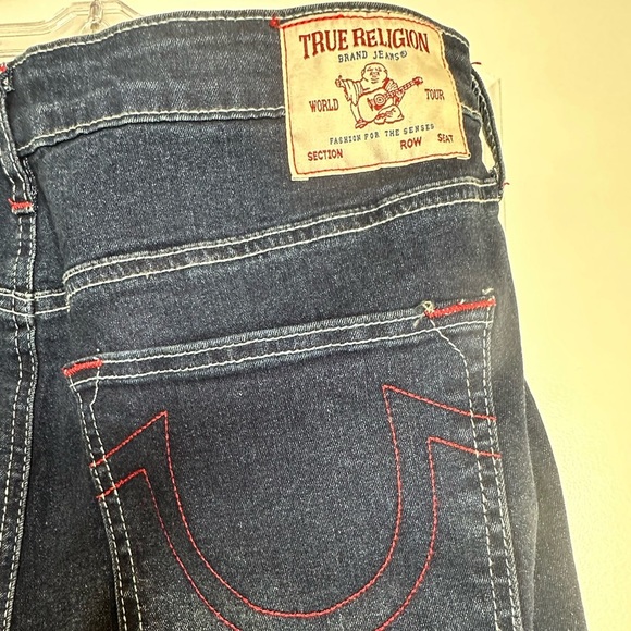 True Religion Halle High Rise Super Skinny Jeans Size 34 Dark Wash - Picture 3 of 7